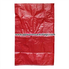 China Kundengebundene rote pp. gesponnene sich bauscht/25kg pp. Säcke für das Verpacken von Plastikkugeln/Nahrung/Chemikalie fournisseur